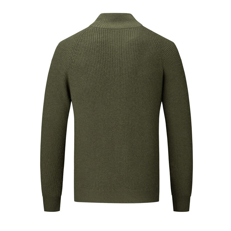 Herren Strickjacke mit hohem Kragen EB