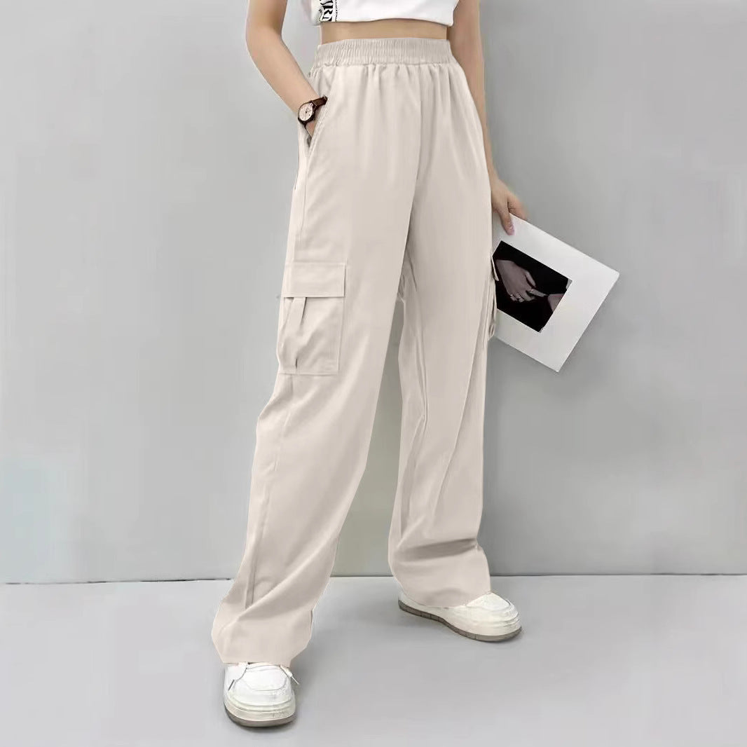 Damen Cargo-Hose mit elastischem Bund und praktischen Seitentaschen EB