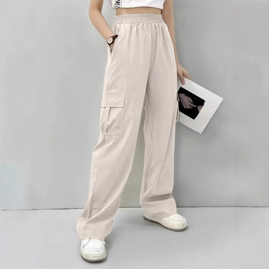 Damen Cargo-Hose mit elastischem Bund und praktischen Seitentaschen EB