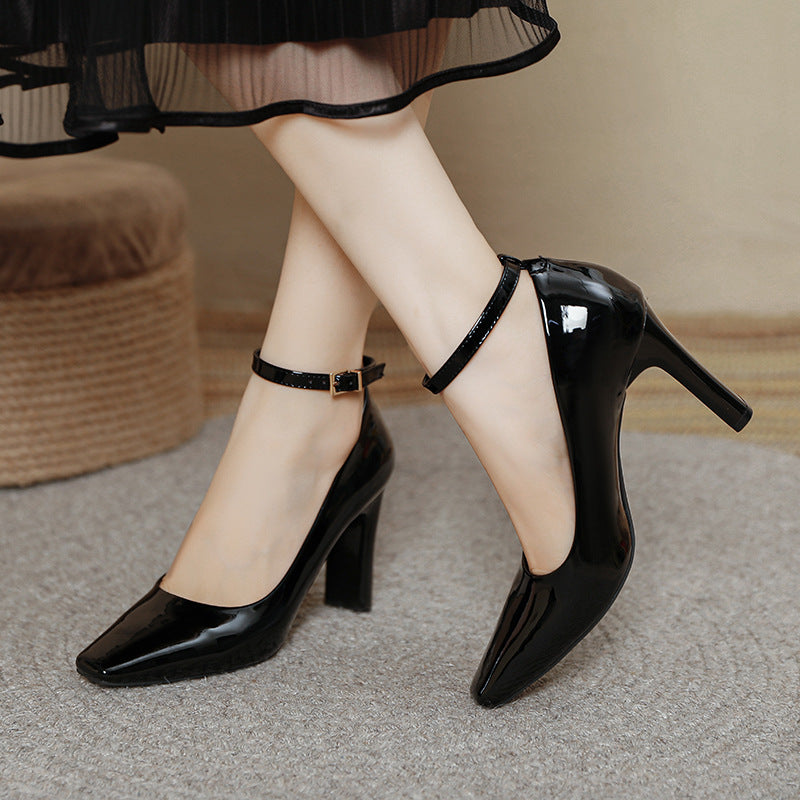 Damen Hochwertige Slingback-Pumps mit elegantem Blockabsatz und modischem Riemen EB