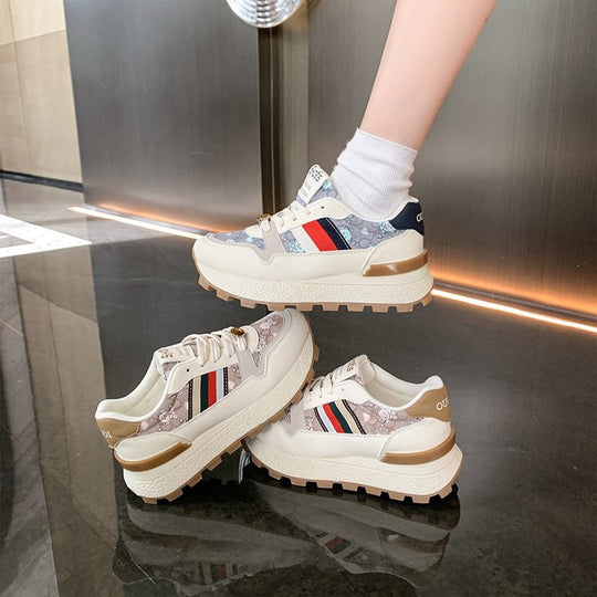 Damen Sportliche Sneakers mit trendigem Muster und dämpfender Sohle EB