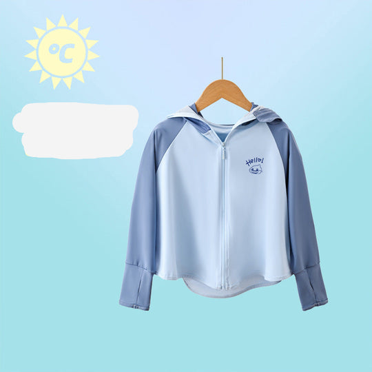 Mädchen funktionale UV-Schutzjacke mit Kapuze EB