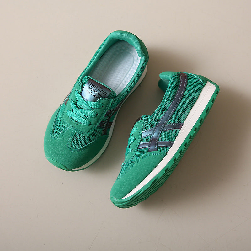 Damen Sportliche und atmungsaktive Sneakers mit elastischem Mesh-Obermaterial EB