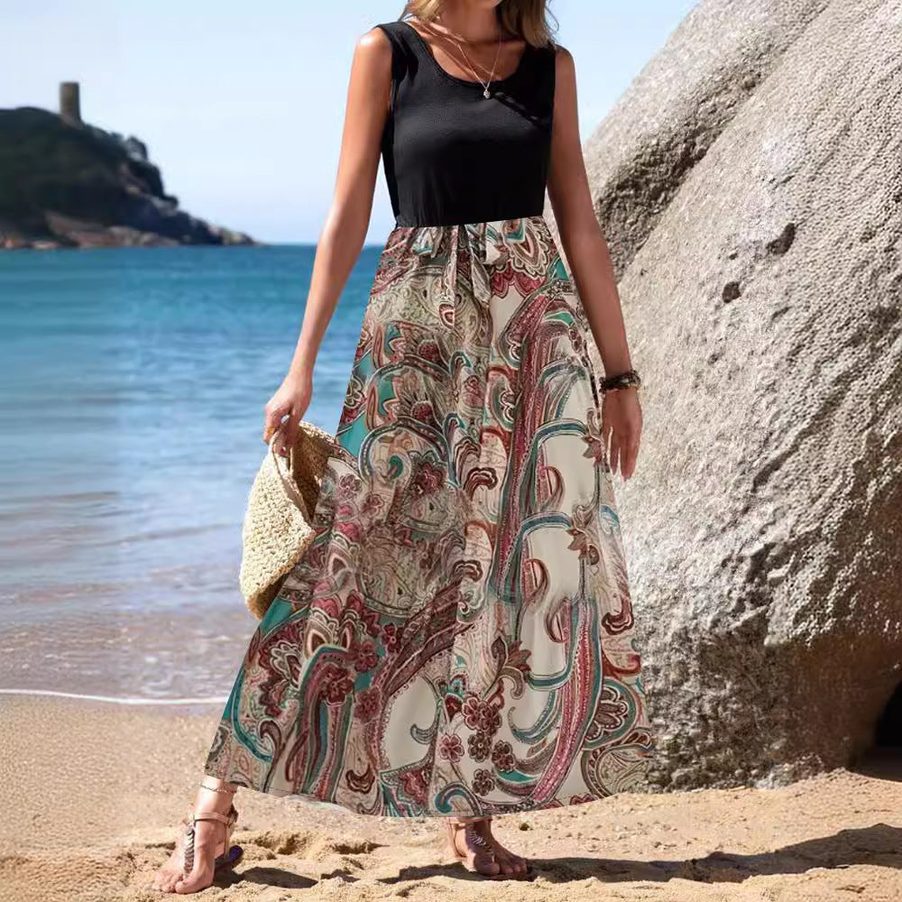 Damen Maxikleid mit floralem Muster und elegantem Schnitt EB