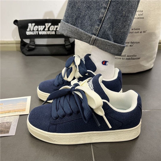 Damen Sportliche Sneakers mit Knotenschnürung und flexiblem Obermaterial EB