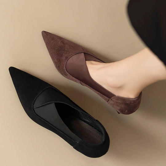 Damen elegante spitze Absatzschuhe mit geschwungenem Design EB