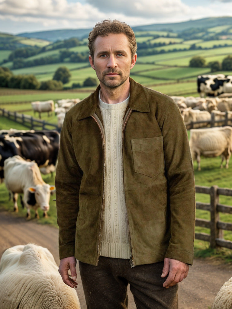 Herren modische Softshelljacke mit hochklappbarem Kragen EB
