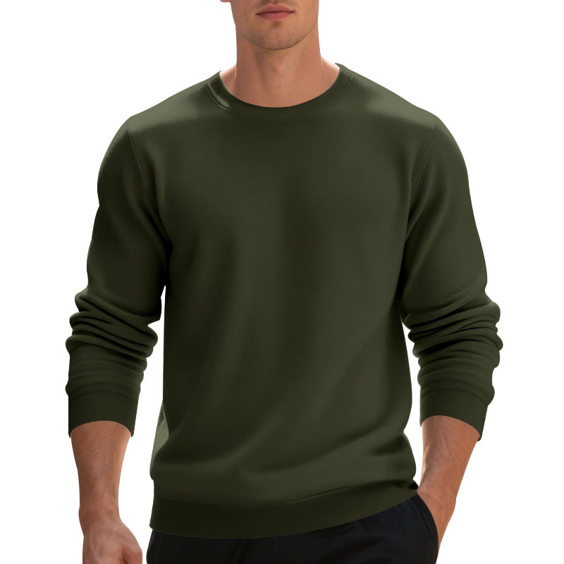 Herren nan weiches Rundhals-Sweatshirt aus Baumwollmix mit gerippten Bündchen und relaxed Fit EB