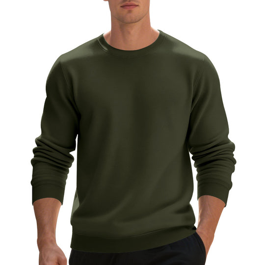 Herren nan weiches Rundhals-Sweatshirt aus Baumwollmix mit gerippten Bündchen und relaxed Fit EB