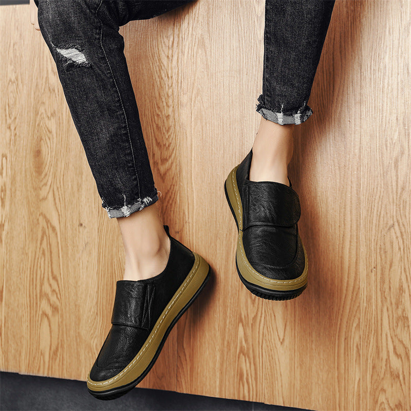 Damen Modische Slip-On Sneaker aus hochwertigem Leder EB