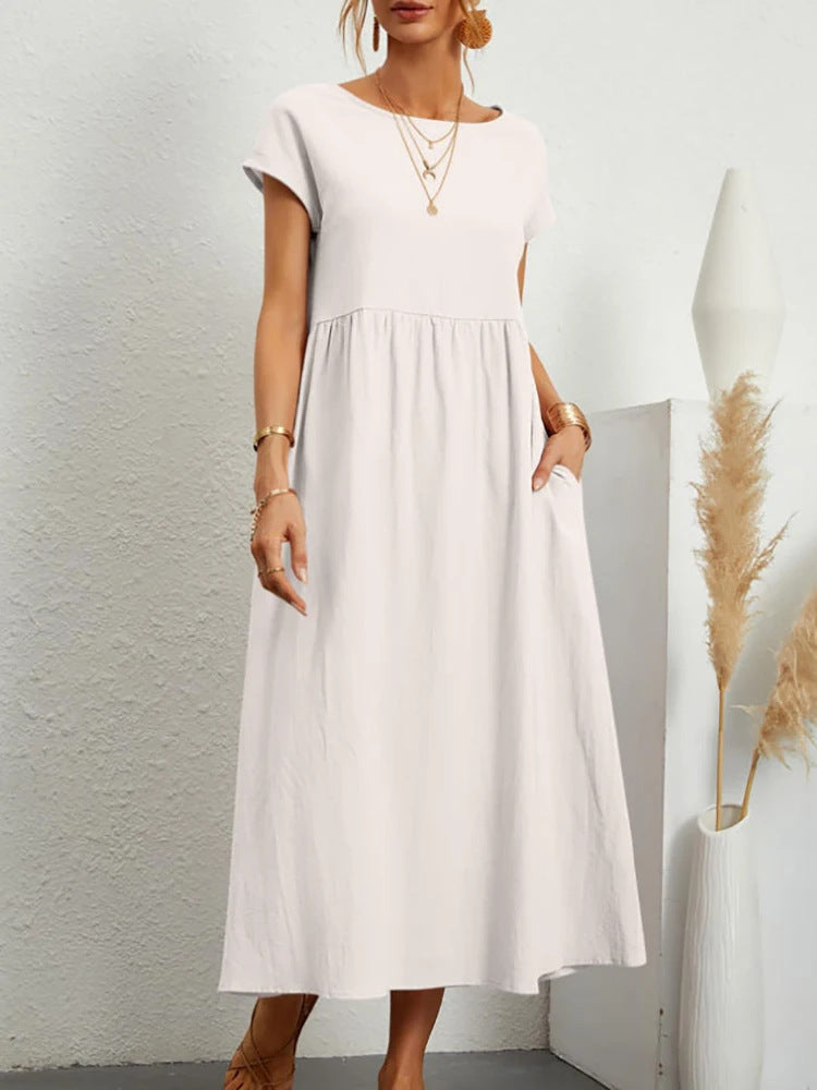 Damen Maxikleid aus leichtem, luftdurchlässigem Stoff EB