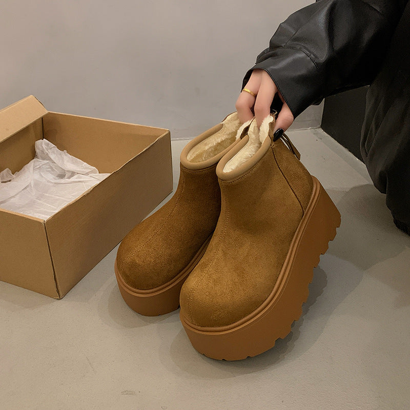 Damen Platform-Stiefelette mit kuscheligem Innenfutter EB