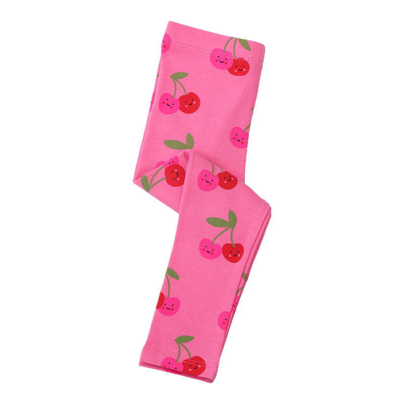 Mädchen Leggings mit fröhlichem Kirschmuster EB