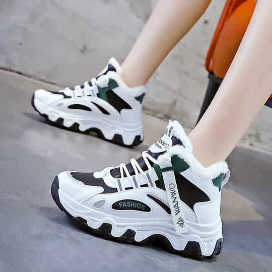 Damen Winter Sneakers mit kuscheligem Futter und rutschfester Sohle EB