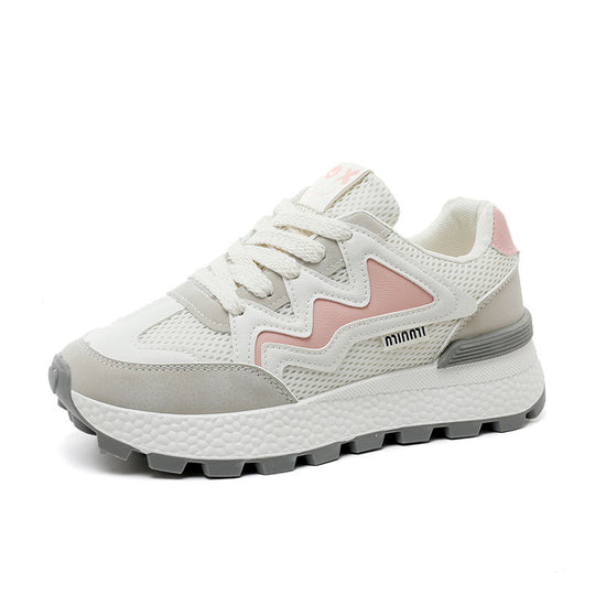 Damen Sportliche Freizeitsneaker mit atmungsaktiver Mesh-Oberfläche und dämpfender Laufsohle EB