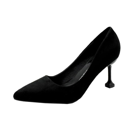 Damen elegante Spitzenpumps mit stilvollem Blockabsatz EB