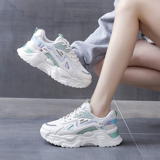 Damen Sportliche Sneakers mit atmungsaktivem Obermaterial und gepolsterter Sohle EB