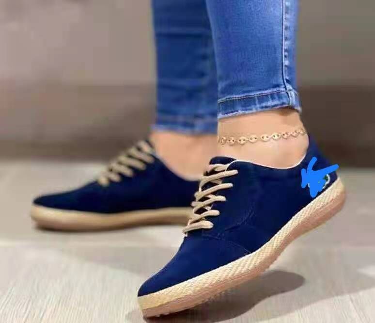 Damen Freizeit Sneakers mit hochwertiger Wildleder-Oberfläche und rutschfester Sohle EB