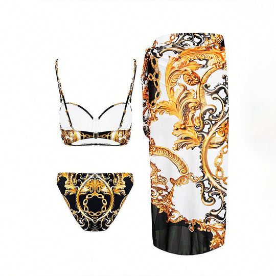 Damen glamouröses Bikiniset mit pareo EB