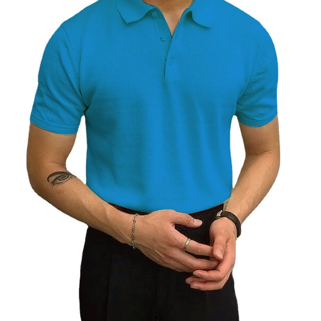 Herren Polo-Shirt aus atmungsaktiver Baumwolle mit elegantem Kragen EB