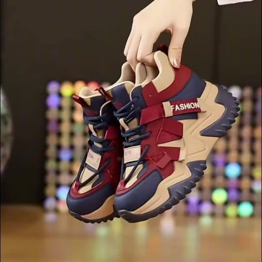 Damen Sportliche High-Top Sneakers mit herausragender Dämpfung und modischem Design EB