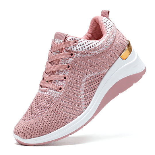 Damen Sportliche und atmungsaktive Knit Sneakers mit rutschfester Sohle EB