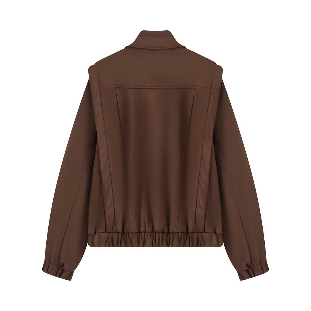 Damen modische Übergangsjacke mit asymmetrischem Schnitt EB