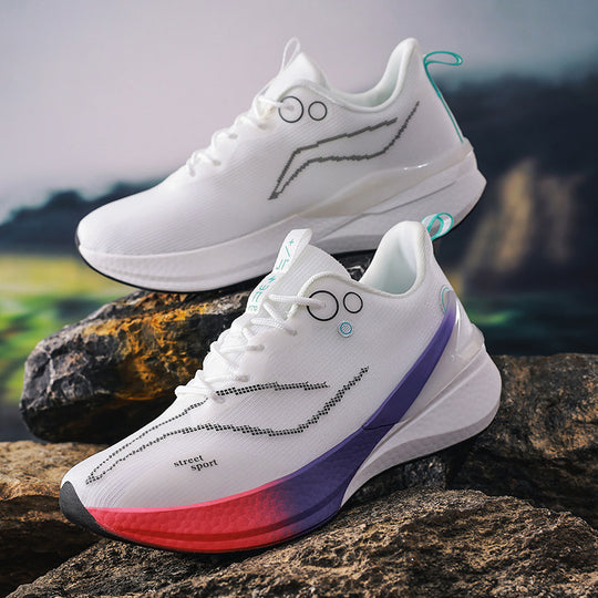Unisex leichte Straßensneaker mit atmungsaktivem Strickobermaterial, reaktiver Hohlkern-Zwischensohle und griffiger Profilaußensohle EB