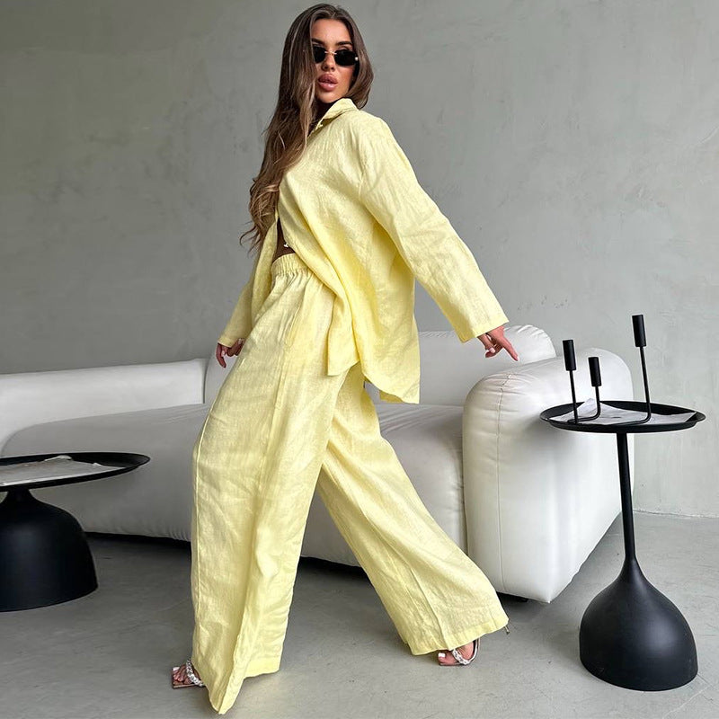 Damen luftiges Loungewear-Set mit weitem Schnitt EB