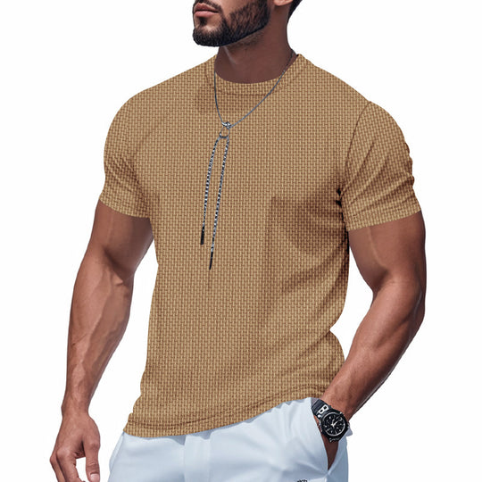 Herren Atmungsaktives Kurzarm-T-Shirt mit stylischem Reißverschluss EB