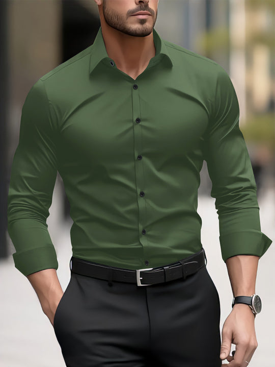 Herren Slim-Fit Langarmhemd mit modernem Schnitt und eleganten Akzenten EB