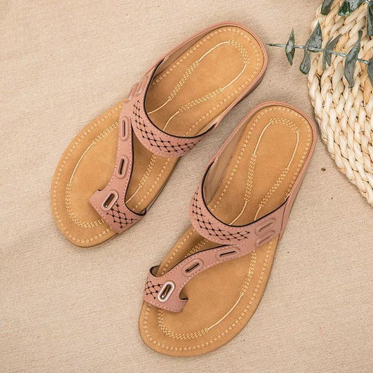 Damen komfortable Zehensandalen mit anatomischer Fußbettgestaltung EB