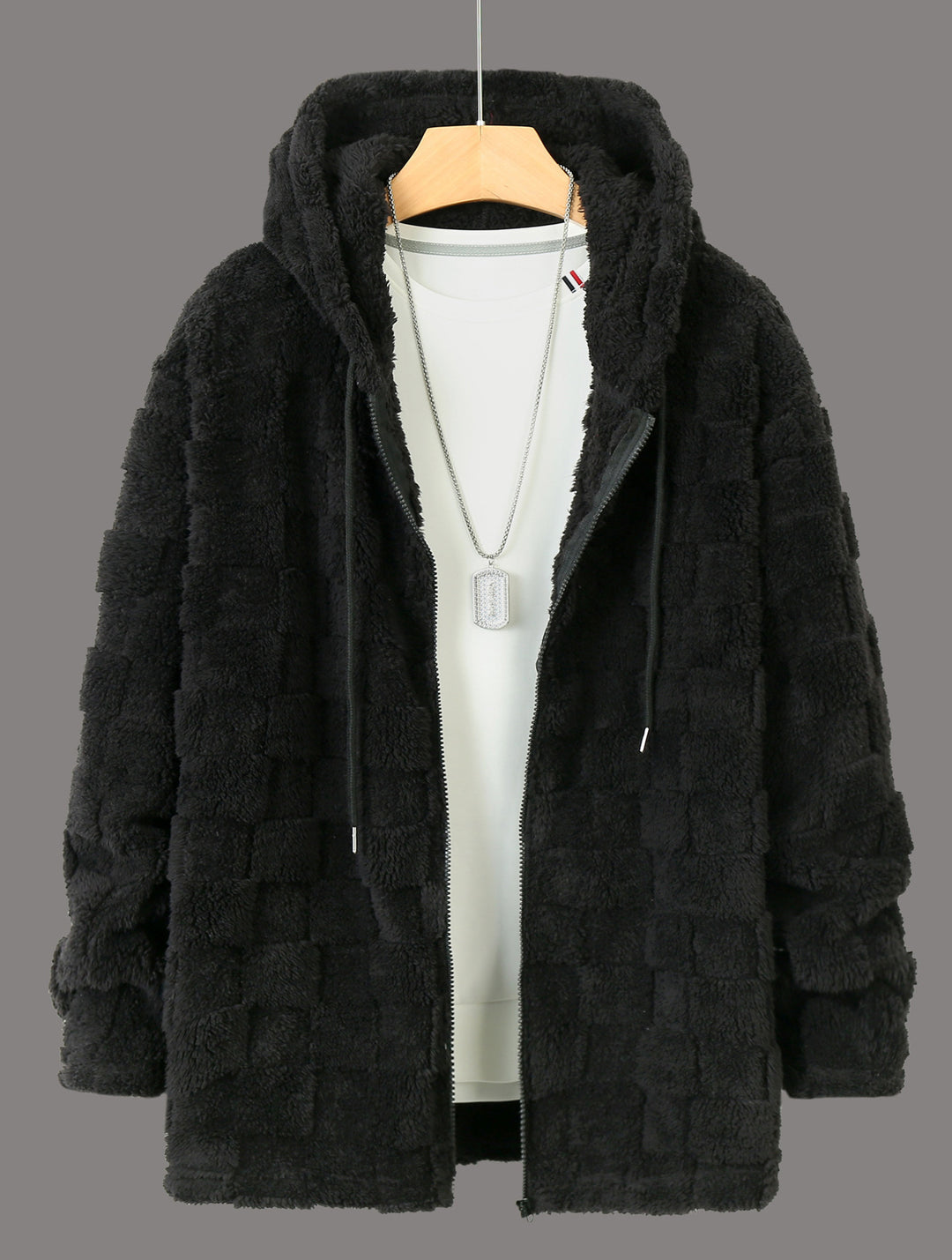 Herren Fleecejacke mit strukturiertem Design und praktischem Reißverschluss EB