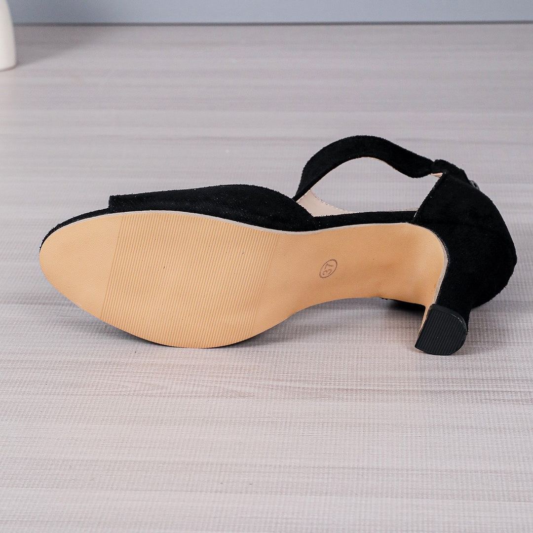 Damen elegante Peeptoe-Pumps mit raffiniertem Cut-Out-Design und komfortablem Absatz EB