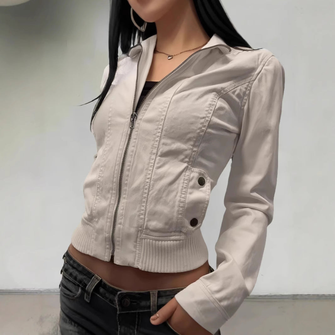 Damen leichte Übergangsjacke mit strukturiertem Design EB
