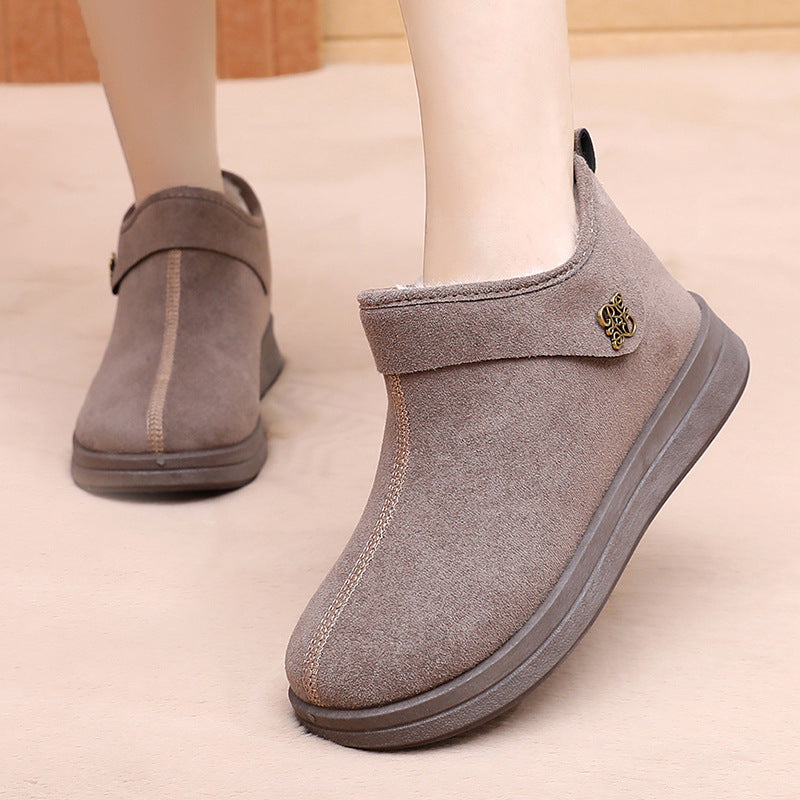 Damen Warmgefütterte Ankle Boots mit rutschfester Sohle EB