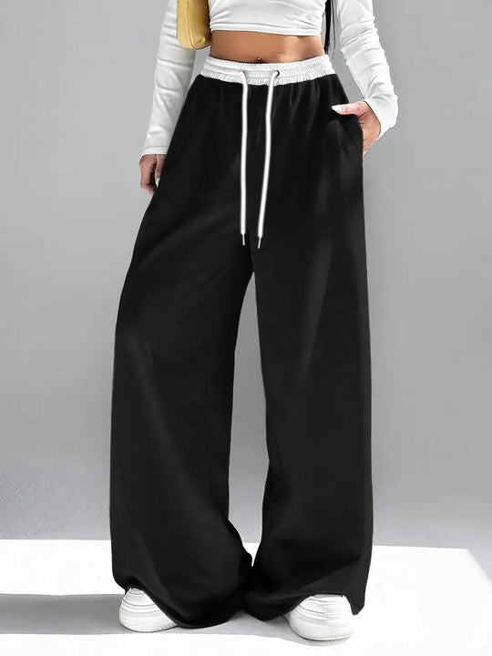 Damen Modische Freizeithose mit auffälligem Print und elastischem Bund EB