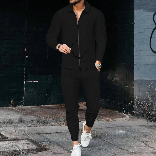 Herren Sportliches Zip-Up Set mit atmungsaktiver Struktur EB