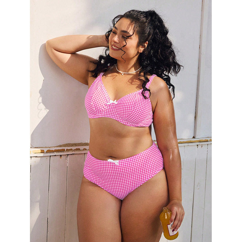 Damen Hochtaillierter Bikini mit gepolstertem Oberteil EB