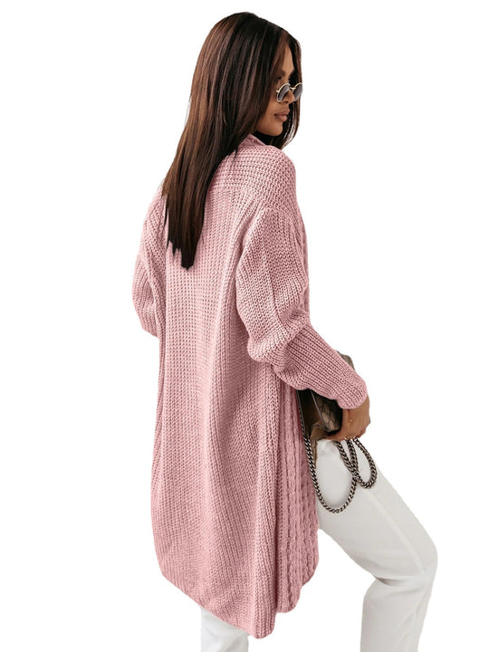 Damen Strick-Cardigan mit strukturiertem Muster und offenem Schnitt EB