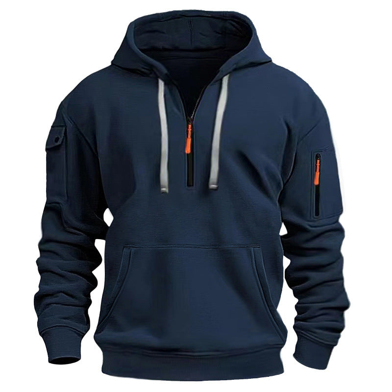Herren Kapuzensweater mit Reißverschluss und praktischen Seitentaschen EB