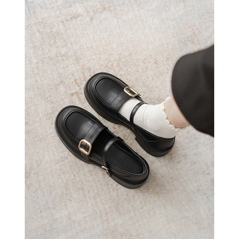 Damen elegante Mary Jane Schuhe mit modischem Schnallenakzent EB