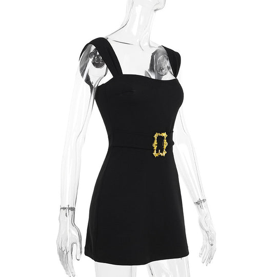Damen Minikleid mit elegantem Bleistiftstil und dekorativem Gürtel EB