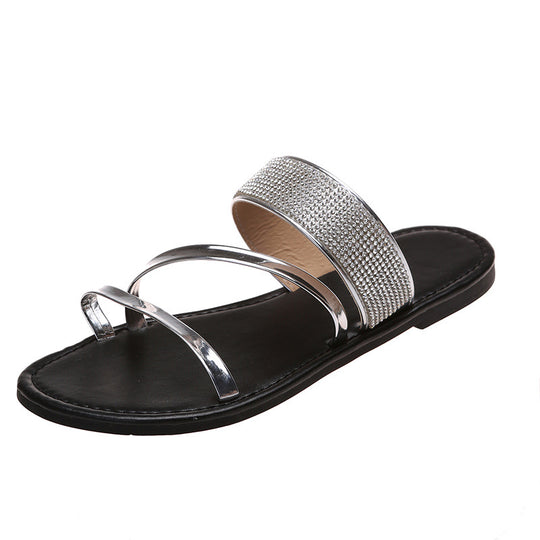 Damen Riemensandalen mit funkelnden Strass-Akzenten EB