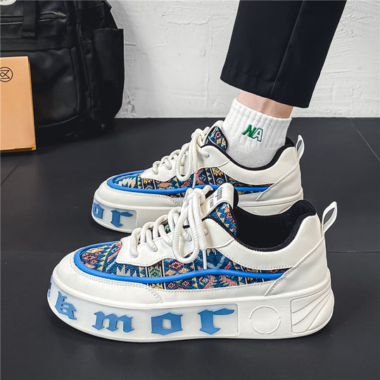 Damen Freizeit-Sneaker mit modischem Design und hohem Plateau EB