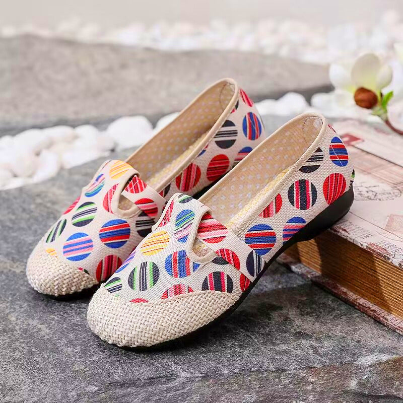 Damen Bunte Freizeitschuhe mit elastischem Bändchen EB