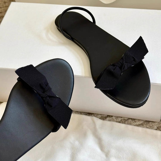 Damen elegante Flip-Flops mit raffiniertem Schleifenakzent EB