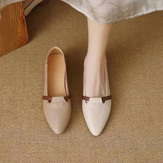 Damen Elegante Ballerinas mit komfortablem Blockabsatz und modischem Riemen EB