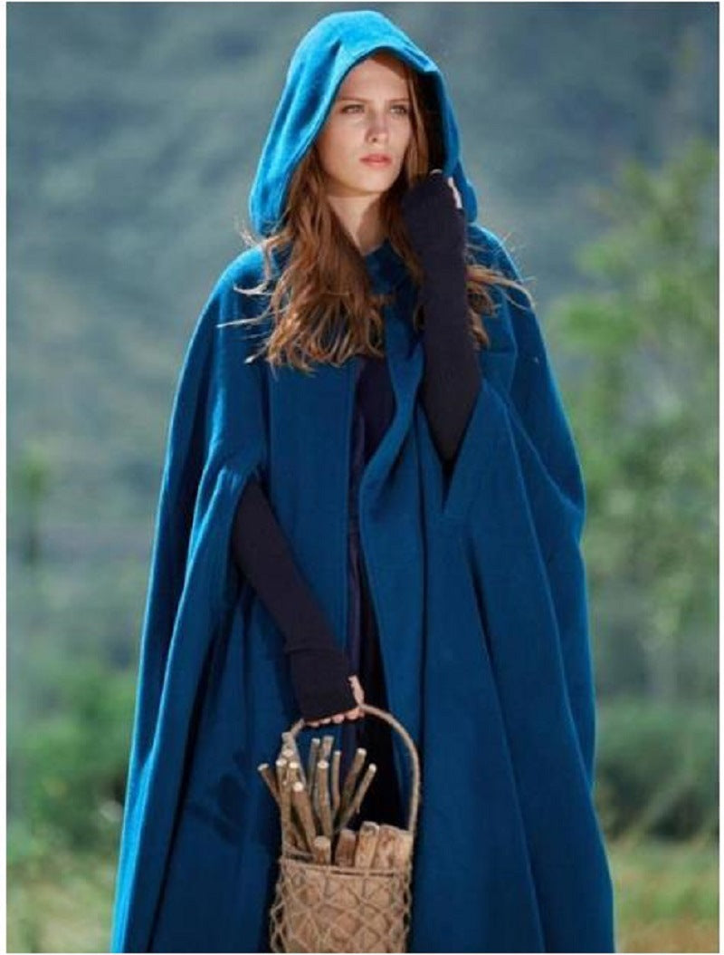 Damen elegante Kapuzenumhangjacke EB