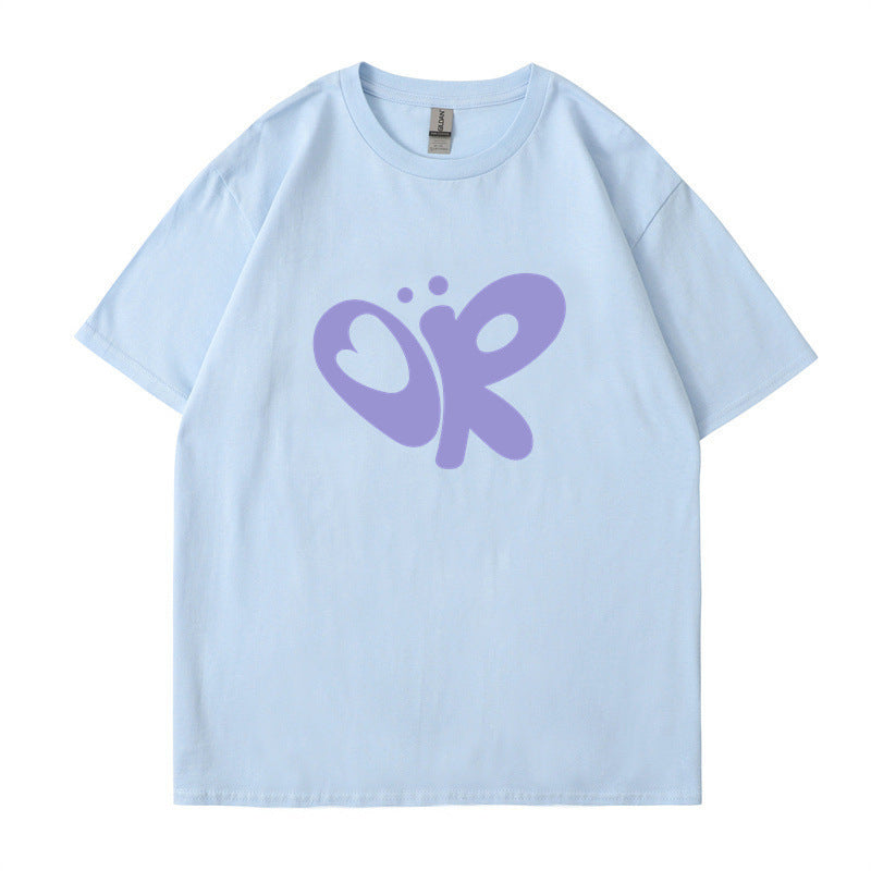 Damen lässiges T-Shirt mit einzigartigem Grafikdruck EB